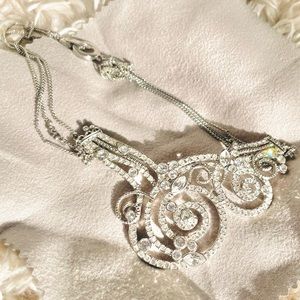 Givenchy Swarovski Crystal Swirl Choker Necklace